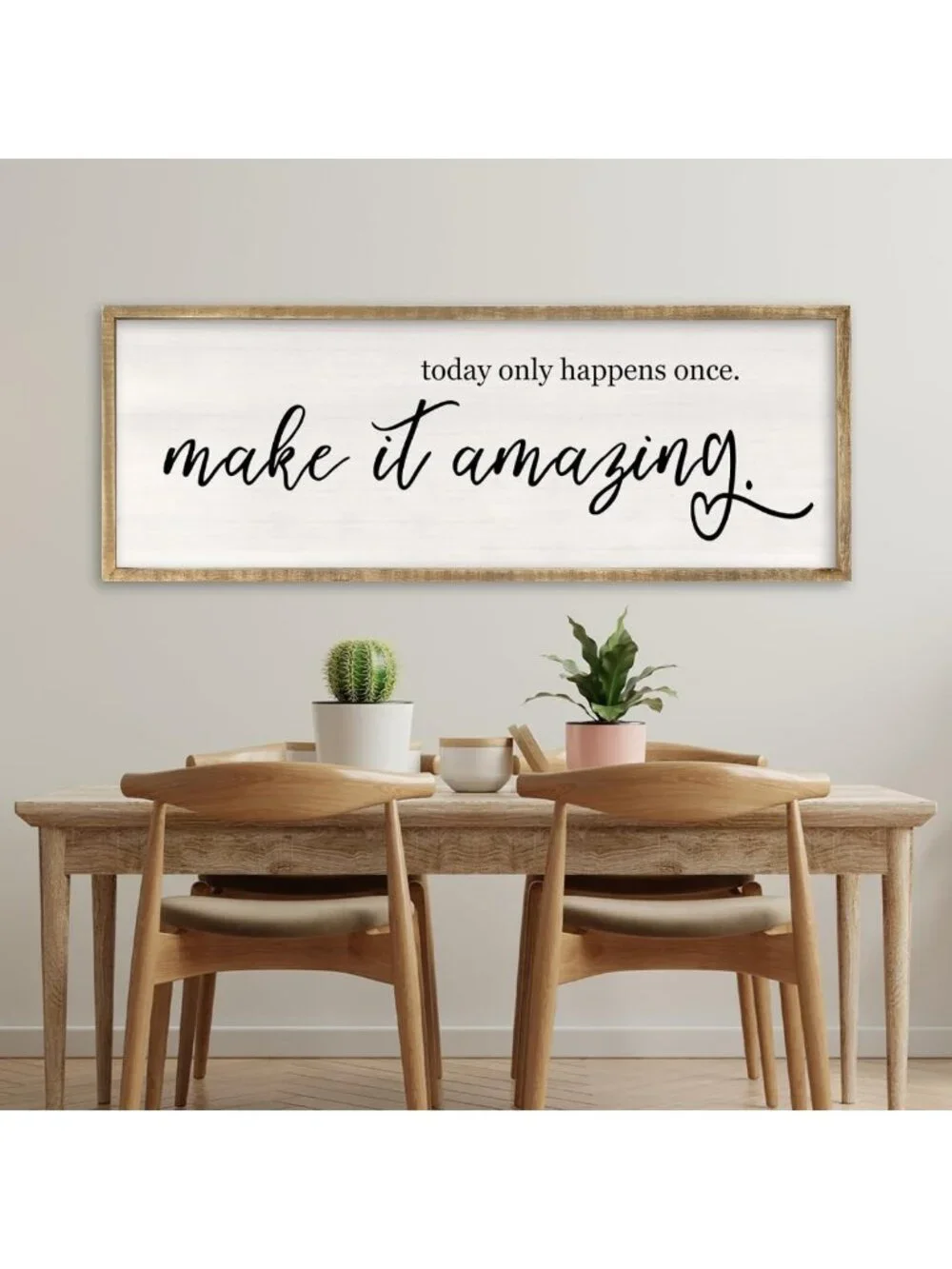 Today Only Happens Once Make It Amazing Wall Art - 32x12 Wood Decor Piece